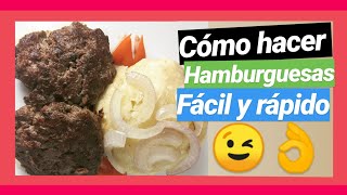 Cómo hacer CARNE de hamburguesas (RÁPIDO y FÁCIL) 2020👌