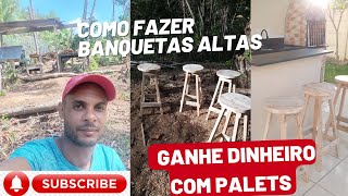 como fazer banquetas com palets para vender