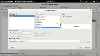 Toldalékolt dátumformátumok a LibreOffice-ban
