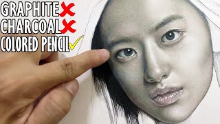 U CAN Do This with Colored Pencil? All Gray Skin-Tone Technique- Realistic Portrait Drawing Tutorial