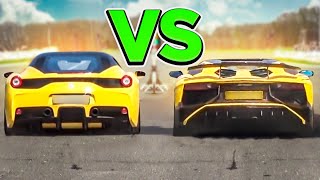 LAMBORGHINI VS FERRARI - ACCELERATION SOUND🔥😈