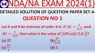 NDA 2024(1) SOLUTION PAPER A #pw #nda #unacademy #ndaexam #ndapreparation#ndamaths#cdsexam#cdsmaths