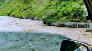 Impresionante crecida del rio Patía hasta la carretera. Puente Bravo Acosta Policarpa- Cumbitara.