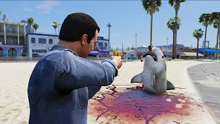 Zombie vs Shark O Matic Gun GTA 5 Mod | GMZ STUDIO