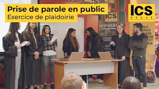 L'exercice de plaidoirie : prise de parole en public à l'ICS Bégué