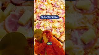 Swedish banana curry pizza - pineapple Hawaii pizza was not enough 😂 #sverige #svenskamemes