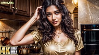 [4K] AI ART Indian Model Lookbook AI Art Video 😍 - Modern Kitchen Fashion