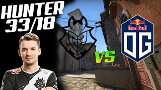 CSGO POV G2 HUNTER (33/18) VS OG INFERNO BLAST Premier Spring Showdown 2021 16.04.21!