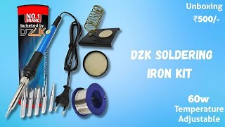 DZK Soldering Iron Kit Temperature Adjustable Soldering Iron Station 60 Watt Original, AC