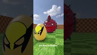 Robot Pacman vs WolverineEgg! #shorts Sub on my YouTube channel (@v-nexanimation) #memes #gaming