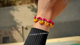 How to make beads bracelets with chain|اسورة بخرز وسلسله(اساور خرز)