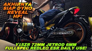 Y15ZR FULLSPEC 72MM JET 6MM REDLEO ESR SIAP SEPENUHNYA! | DYNO BRP HP GENG!