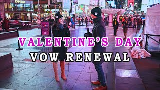 Valentine's Day Vow Renewal in Times Square - 2/14/2022