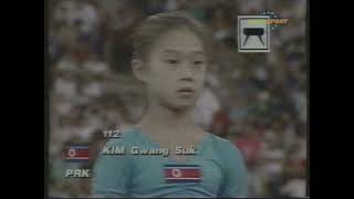 Kim Gwang-Suk (PRK) - Worlds 1991 - All Around - Horse Vault