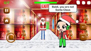 Baldi is Santa Claus. And he still chase me on Christmas.|Santa Baldis - Christmas Mods