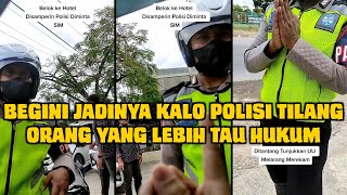 Diduga Gelar Razia Ilegal, Oknum Polisi Kalang Kabut Ketika Ditanya Undang Undang Lalu Lintas.