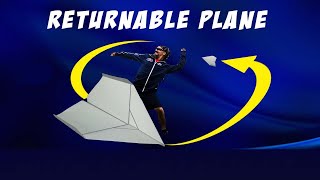 How to Make a BOOMERANG PAPER AIRPLANE flies really well A4 - Build Easy Aeroplane Tutorial