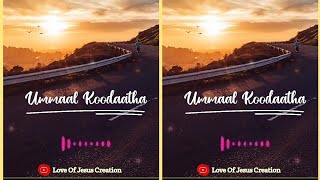 Ummaal Koodaatha Song Whatsapp Status | Tamil Christian Whatsapp Status|Gersson Edinbaro | #shorts