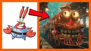 SpongeBob SquarePants But Turned Into Train 🚆 All Characters 🔥 2024 ✨