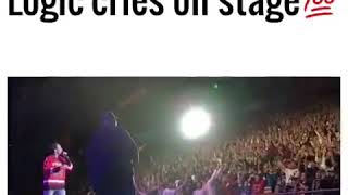 Logic - cries on stage