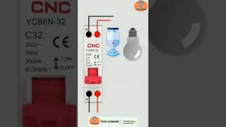 Motino sensors connection with light wiring diagram #shorts #wiring #electrical #electricalvideos