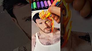 Drawing Chris Evans🔥 Human Torch☄️