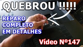 O CONECTOR DA ANTENA QUEBROU! REPARO COMPLETO - LG 42LS3400 - Vídeo Nº147