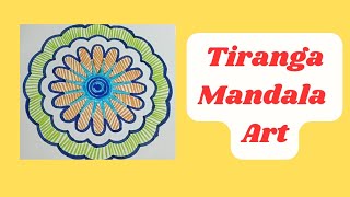 Tiranga Mandala Art /Tricolour Mandala Art/15August/26january #satisfying #asmr #viral #trending