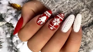 #Shorts Nail art.⛄Winter manicure ideas.❄️⛷️ Идеи зимнего маникюра. Зимний маникюр.❄️