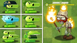 PVZ 2 Challenge - 100 Plants Vs Torchlight Zombie 200000Hp - Who Will Win?