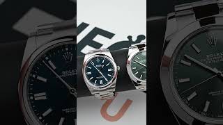 Blue Oyster Perpetual VS Green Datejust