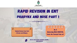 Pharynx & Nose - 1 | Rapid Revision in ENT | Medusane