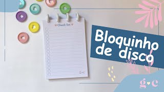 Como fazer bloquinho check list de disco | ARQUIVO GRATUITO