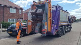 Dennis Elite 6 Bin lorry on Garden Waste, OVS