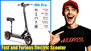 Unleash the Thrill: Electric Scooter with Seat 16Ah 800W Scooter 10inch Off Road Tire Kick