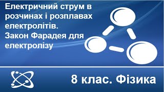 Урок №28. Електричний струм в розчинах і розплавах електролітів. Закон Фарадея (8 клас. Фізика)