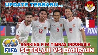 Apded rangking FIFA terbaru Timnas Indonesia usai tahan imbang Bahrain 2-2