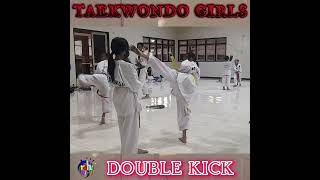 taekwondo girls - double kick