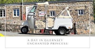 Enchanted Princess in Guernsey - a day ashore in St Peter Port. Cruise ship tenders & a tuk-tuk tour