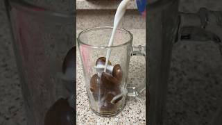 Coffee Ice Cubes with Almond Milk #shorts