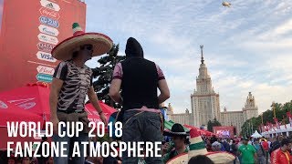 Brazil, Peru, Mexico, Argentina fans dancing and singing in Moscow World Cup Fanzone