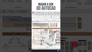 COMO MUDAR A COR DO AUTOCAD #autocadshorts #autocad