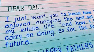 Father's day card writing | Happy Father's Day 2023 writing | Father's Day Message