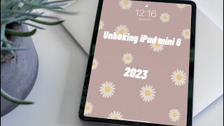 iPad mini 6 unboxing (2023)📦64gb (silver) 🩶ipad case [aesthetic /asmr]