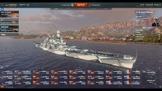 World of Warships Gameplay #16 - USS North Carolina - NC vs Izumo - Close Quarter Combat