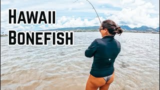 Fishing For BONEFISH in Hawaii | Oahu Hawaii BONEFISH