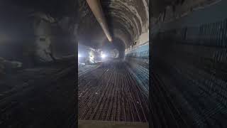 inside tunnel steel fixing work and also routine work inside.