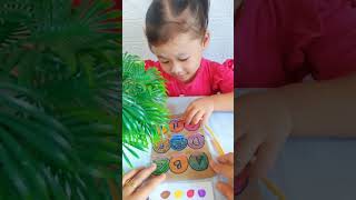 IDE BERMAIN ANAK | Meronce Urutan Warna #shorts #funlearning #shortvideo