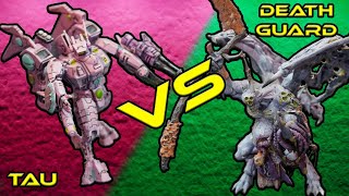 Tau vs Death Guard Warhammer 40k Battle Report 9th Edition - Tab