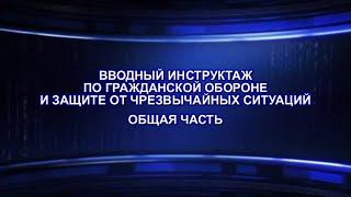 Вводный инструктаж по гражданской обороне и защите от чрезвычайных ситуаций